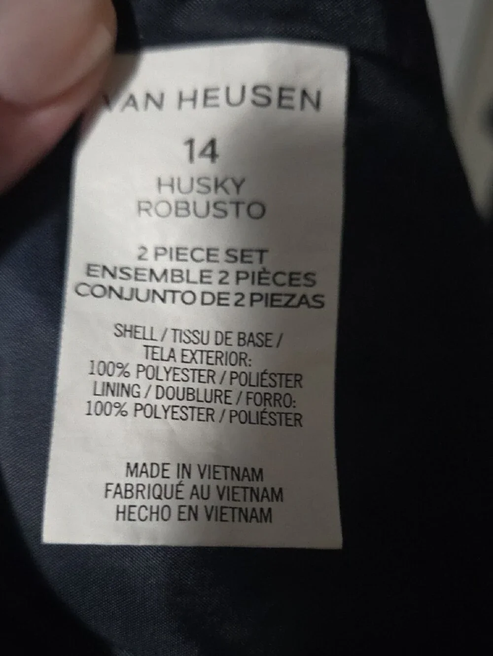 Van Heusen Navy Blue Kids Blazer. 14 Husky.  Like New
